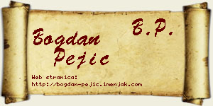 Bogdan Pejić vizit kartica